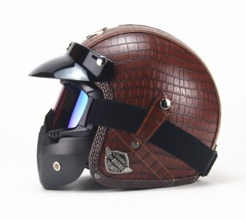 Vintage Motorcycle Helmets with Various Designs