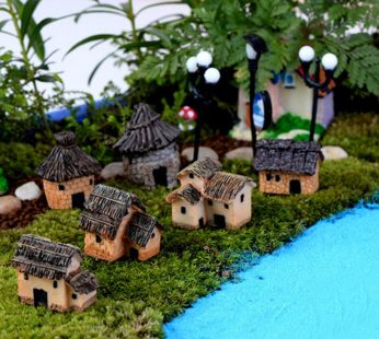 Mini Resin Cottages Miniature Village Houses Landscaping