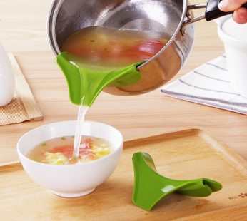 Anti-spill Silicone Spout Funnel for Pots Pans and Bowls