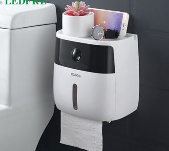 Modern Bathroom Wall Mounted Shelf Storage Box Toilet Paper Dispenser